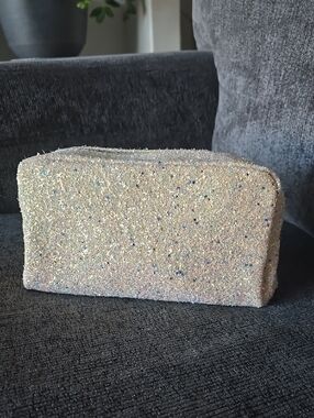 tarte Glittery Beige Cosmetic Bag